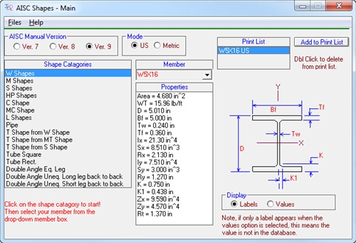 AISC Shapes